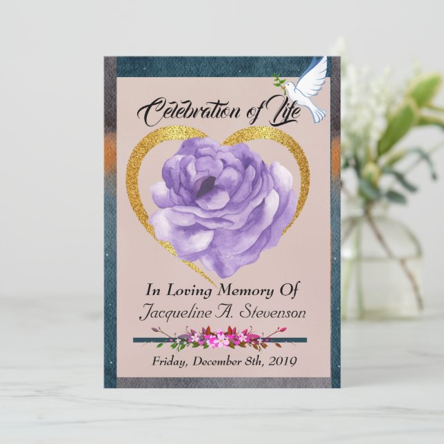 Moderne Foto-Feier zur Lebensordnung Programm (Stehend Vorderseite)