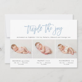 Moderne Foto-Geburtsankündigung Ankündigung