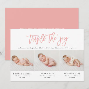 Moderne Foto-Geburtsankündigung Ankündigung