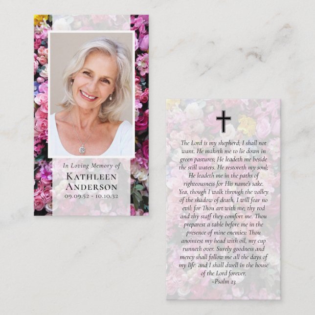 Moderne Foto-Gedenkkarte Telefonnummerkarte (Vorne/Hinten)