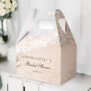 Moderne, Foto, Glitter-Brautparty  Geschenkschachtel