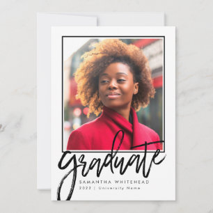 Moderne Foto Graduate Announcement Card 2022 Ankündigung