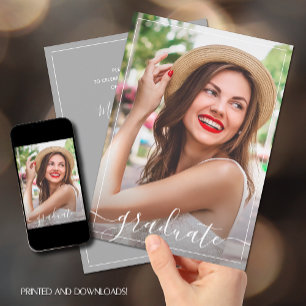 Moderne Foto Graduation Party Einladung