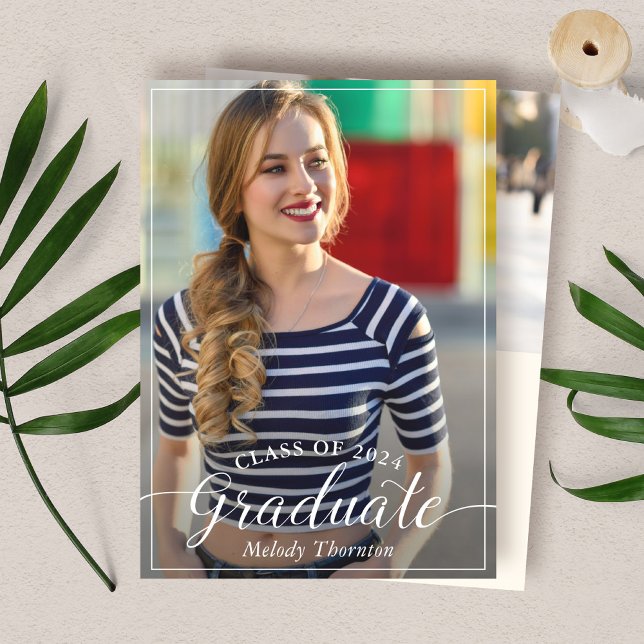 Moderne Foto Graduation Party Einladung (Von Creator hochgeladen)