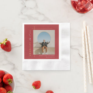 Moderne Foto Graduation Party Serviette