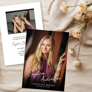 Moderne Foto-Graduierungspartei für Skriptbezeichn Einladung