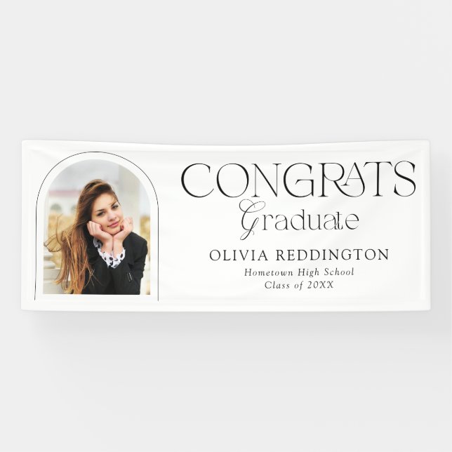 Moderne Foto-Graduierungspartei für Typografie Banner (Horizontal)