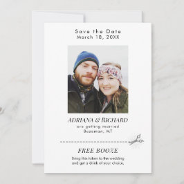 Moderne Foto Gratis Booze Coupon Wedding Save The Date