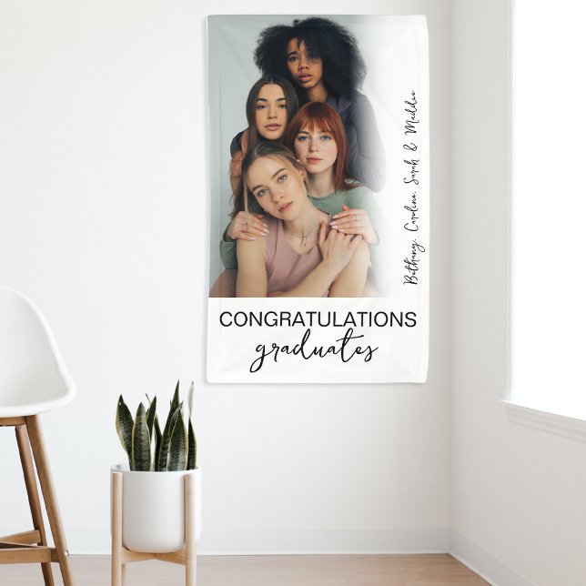 Moderne Foto Group Graduation Party Banner (Von Creator hochgeladen)