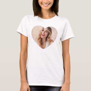 Moderne Foto-Herz T-Shirt