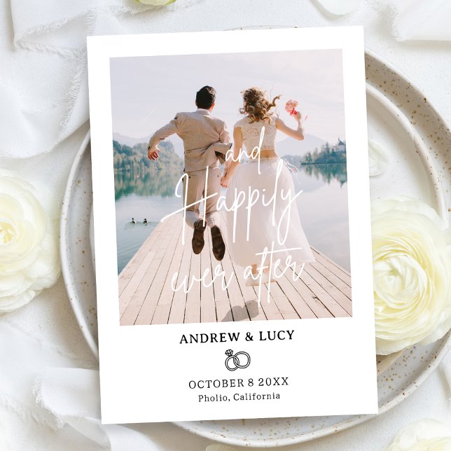 Moderne Foto-Hochzeit  Ankündigung (Von Creator hochgeladen)