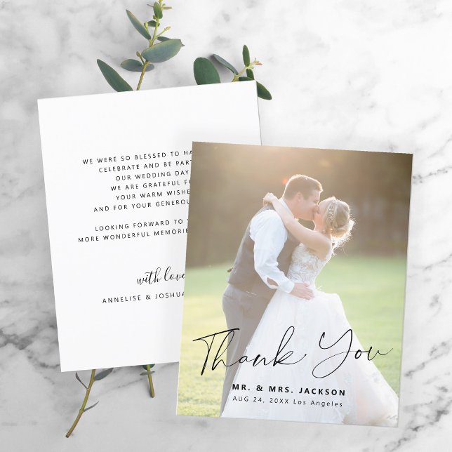 Moderne Foto Hochzeit danke (Von Creator hochgeladen)