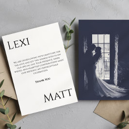 Moderne Foto Hochzeit Dankeschön Karte