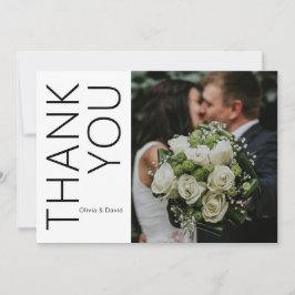 Moderne Foto Hochzeit Dankeschön-Karte mit Botscha Dankeskarte