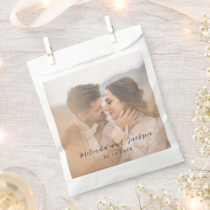 Moderne Foto-Hochzeit Geschenktütchen