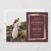 Moderne Foto-Hochzeit in Goldlackierung