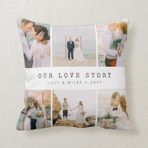 Moderne Foto-Hochzeit Kissen