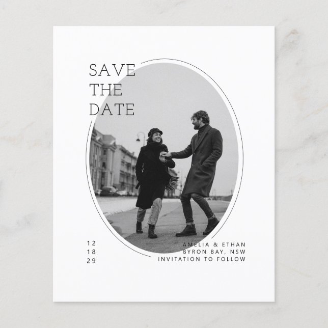 Moderne Foto-Hochzeit mit minimalistischem Budget Flyer (Vorne)