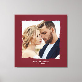 Moderne Foto Hochzeit personalisiert est. in Leinwanddruck