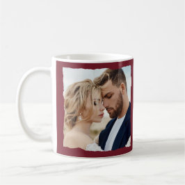 Moderne Foto Hochzeit personalisiert Mr. and Mrs. Kaffeetasse