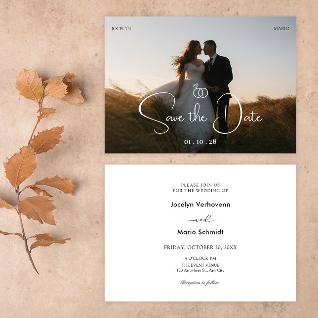 Moderne Foto-Hochzeit Save The Date (Von Creator hochgeladen)