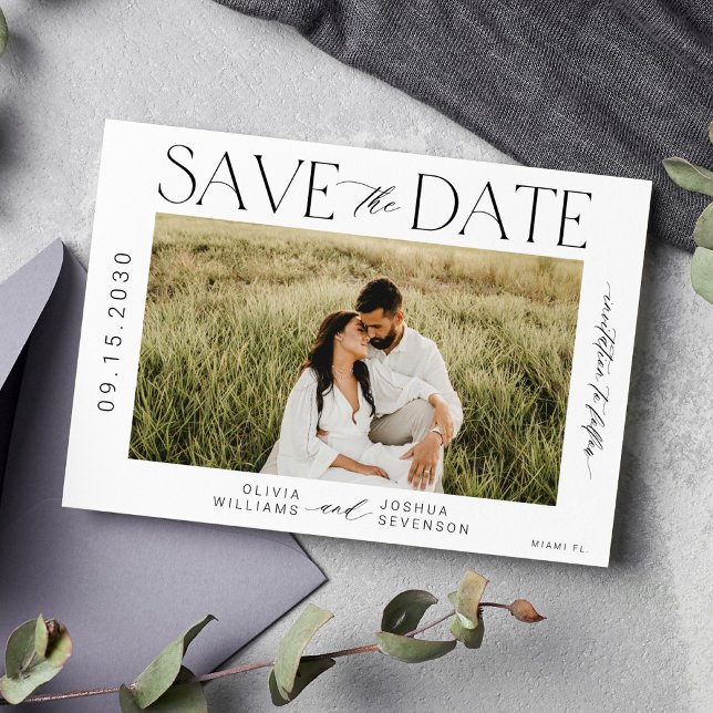 Moderne Foto-Hochzeit Save The Date (Von Creator hochgeladen)