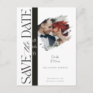 Moderne Foto-Hochzeit 'Save the Date' Postkarte