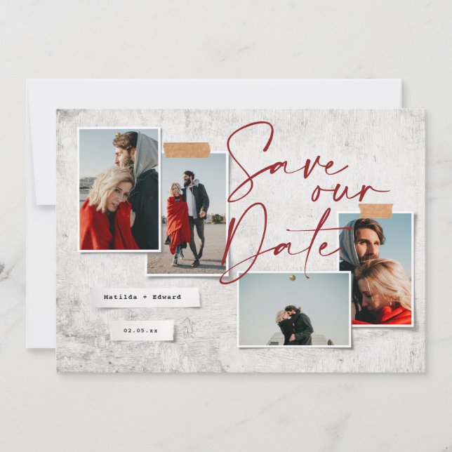 Moderne Foto Hochzeit sparen das Datum (Vorderseite)