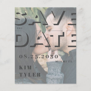 Moderne Foto Hochzeit sparen das Datum Flyer