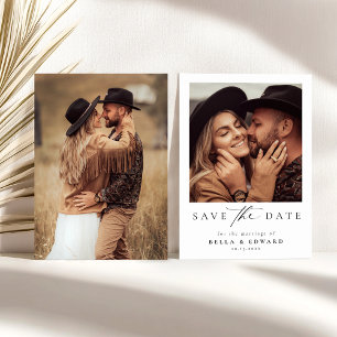 Moderne Foto-Hochzeit spart das Datum Save The Date