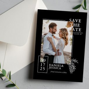 Moderne Foto-Hochzeit spart das Datum Save The Date