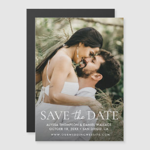 Moderne Foto-Hochzeit 'Termin vormerken' Magnetisc Magnetkarte