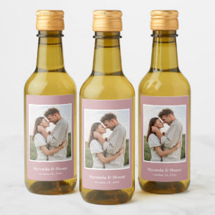 Moderne Foto-Hochzeit Weinetikett