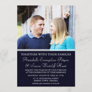 Moderne Foto-Hochzeits-Einladungen Einladung