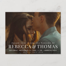 Moderne Foto Hochzeitseinladung Postkarte