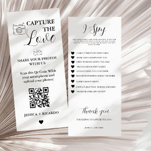 Moderne Foto Hunt Scavenger Capture the Liebe Menükarte