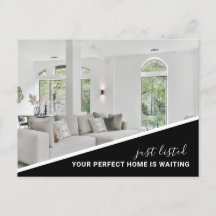 Moderne Foto-Immobilienmarketing-Postkarte
