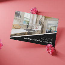 Moderne Foto-Immobilienmarketing-Postkarte