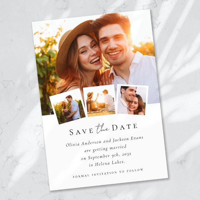 Moderne Foto-Kalligrafie-Hochzeit Save The Date (Von Creator hochgeladen)