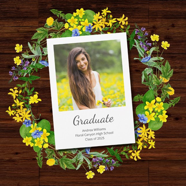 Moderne Foto-Klasse 2025 Abschluss Ankündigung (Von Creator hochgeladen)