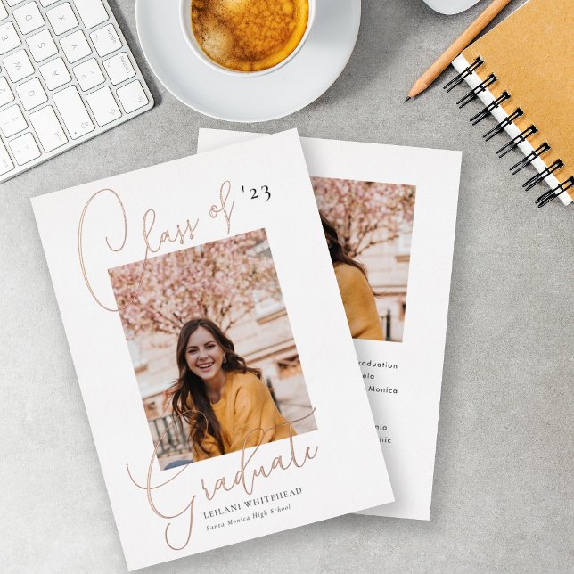 Moderne Foto-Klasse Abschluss Foil Einladung (Von Creator hochgeladen)