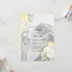 Moderne Foto Lemons Hochzeit Einladung