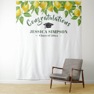 Moderne Foto Lemons im Hintergrund Wandteppich