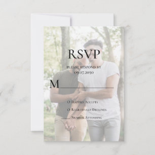 Moderne Foto LGBTQ RSVP Karte