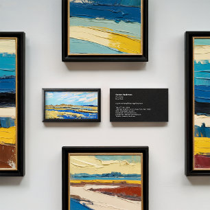 Moderne Foto-Malerei mit schwarzem Rahmen Visitenkarte