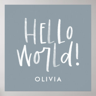 Moderne Foto-Monogramm-Familie mädchenhaft staubbl Poster