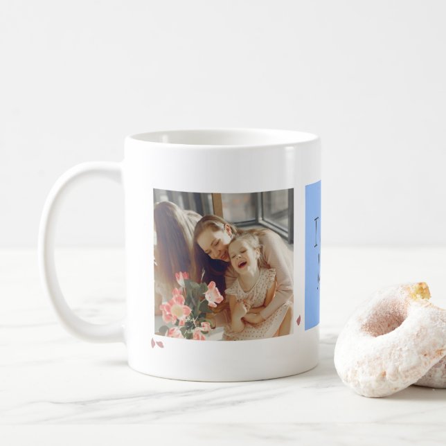 Moderne Foto Muttertagskaffee-Tasse Kaffeetasse (Mit Donut)