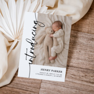 Moderne Foto Neugeborenen-Baby-Foto-Geburt Ankündigung