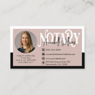 Moderne Foto Notar Signatur Agent Business Card Visitenkarte