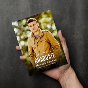 Moderne Foto Overlay Graduation Party Einladung